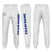 Load image into Gallery viewer, Custom White Royal Fleece Jogger Sweatpants