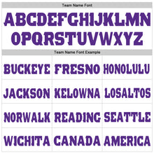 Load image into Gallery viewer, Custom White Purple Fleece Jogger Sweatpants