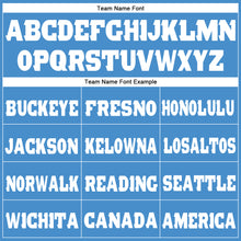 Load image into Gallery viewer, Custom Powder Blue White Fleece Jogger Sweatpants