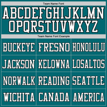 Load image into Gallery viewer, Custom Teal White-Orange Mesh Authentic Football Jersey