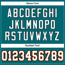 Load image into Gallery viewer, Custom Teal White-Orange Mesh Authentic Football Jersey