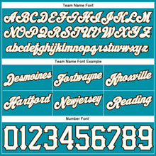 Load image into Gallery viewer, Custom Teal White Pinstripe White-Old Gold Authentic Basketball Shorts