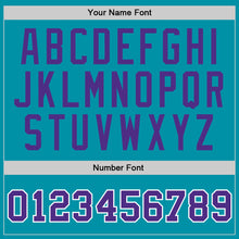 Load image into Gallery viewer, Custom Teal Purple-White Authentic Throwback Basketball Jersey