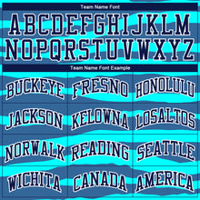 Load image into Gallery viewer, Custom Teal Navy-White Round Neck Sublimation Basketball Suit Jersey