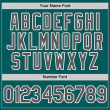 Load image into Gallery viewer, Custom Teal Steel Gray-White Performance T-Shirt