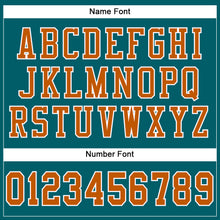 Load image into Gallery viewer, Custom Teal Texas Orange-White Mesh Authentic Football Jersey