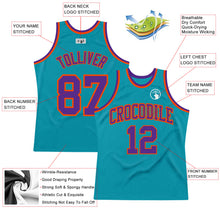 Load image into Gallery viewer, Custom Teal Purple-Orange Authentic Throwback Basketball Jersey