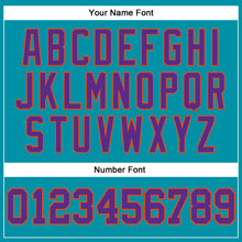 Load image into Gallery viewer, Custom Teal Purple-Orange Authentic Throwback Basketball Jersey