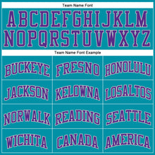 Load image into Gallery viewer, Custom Teal Purple-Gray Authentic Throwback Basketball Jersey