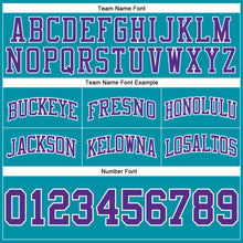 Load image into Gallery viewer, Custom Teal Purple-White Authentic Throwback Basketball Shorts