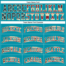 Load image into Gallery viewer, Custom Teal Vintage USA Flag-Cream Authentic Throwback Basketball Jersey