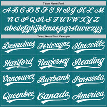 Load image into Gallery viewer, Custom Teal White Authentic Baseball Jersey