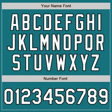 Load image into Gallery viewer, Custom Teal White-Black Authentic Baseball Jersey