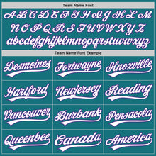 Load image into Gallery viewer, Custom Teal White-Purple Authentic Baseball Jersey