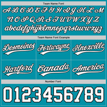 Load image into Gallery viewer, Custom Teal White-Black Authentic Throwback Basketball Shorts