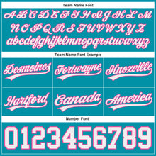 Load image into Gallery viewer, Custom Teal White-Pink Authentic Throwback Basketball Shorts