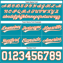 Load image into Gallery viewer, Custom Teal White-Orange Authentic Basketball Shorts