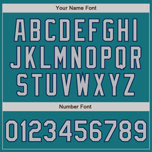 Load image into Gallery viewer, Custom Teal Gray-Navy Authentic Baseball Jersey