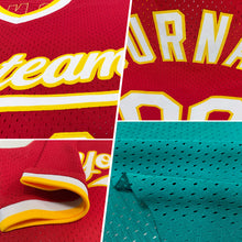 Load image into Gallery viewer, Custom Teal Red-Navy Authentic Throwback Baseball Jersey