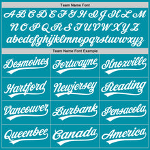 Load image into Gallery viewer, Custom Teal White Authentic Throwback Baseball Jersey