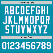 Load image into Gallery viewer, Custom Teal White-Light Blue Authentic Throwback Basketball Jersey