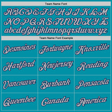 Load image into Gallery viewer, Custom Teal Gray-Navy Authentic Throwback Basketball Jersey