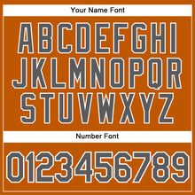 Load image into Gallery viewer, Custom Texas Orange Steel Gray-White Authentic Baseball Jersey
