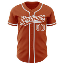 Load image into Gallery viewer, Custom Texas Orange White-Gray Authentic Baseball Jersey
