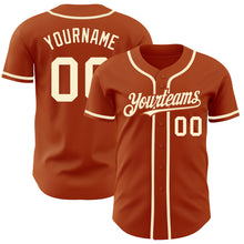 Load image into Gallery viewer, Custom Texas Orange Cream Authentic Baseball Jersey