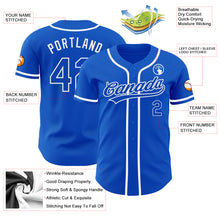 Load image into Gallery viewer, Custom Thunder Blue White Authentic Baseball Jersey