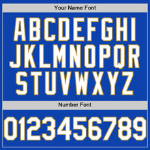 Load image into Gallery viewer, Custom Thunder Blue White-Old Gold Authentic Baseball Jersey