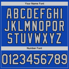 Load image into Gallery viewer, Custom Thunder Blue Gray-Black Authentic Baseball Jersey