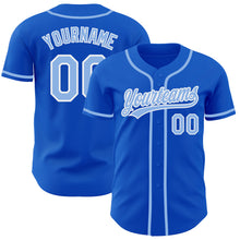 Load image into Gallery viewer, Custom Thunder Blue Light Blue-White Authentic Baseball Jersey