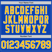 Load image into Gallery viewer, Custom Thunder Blue Gold-White Authentic Baseball Jersey