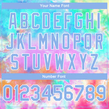 Load image into Gallery viewer, Custom Tie Dye Light Blue-White 3D Authentic Basketball Jersey