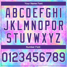 Load image into Gallery viewer, Custom Tie Dye Purple-White 3D Watercolor Gradient Authentic Basketball Jersey