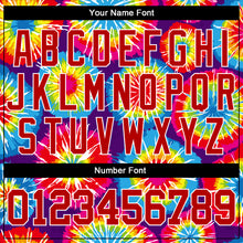 Load image into Gallery viewer, Custom Tie Dye Red-White 3D Authentic Baseball Jersey