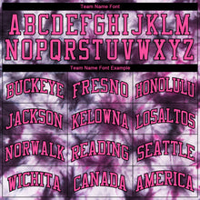 Load image into Gallery viewer, Custom Tie Dye Pink-Black 3D Authentic Baseball Jersey