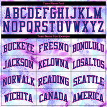 Load image into Gallery viewer, Custom Tie Dye Royal-Pink 3D Authentic Baseball Jersey