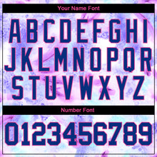 Load image into Gallery viewer, Custom Tie Dye Royal-Pink 3D Authentic Baseball Jersey