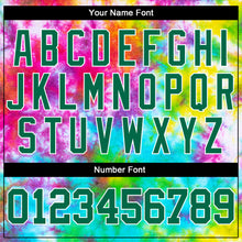 Load image into Gallery viewer, Custom Tie Dye Kelly Green-White 3D Authentic Baseball Jersey