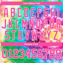 Load image into Gallery viewer, Custom Tie Dye Pink-White 3D Authentic Baseball Jersey