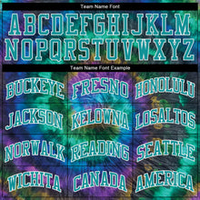 Load image into Gallery viewer, Custom Tie Dye Teal-White 3D Authentic Baseball Jersey
