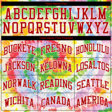 Load image into Gallery viewer, Custom Tie Dye Red-White 3D Authentic Baseball Jersey