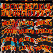 Load image into Gallery viewer, Custom Tie Dye Red-Gold 3D Authentic Baseball Jersey