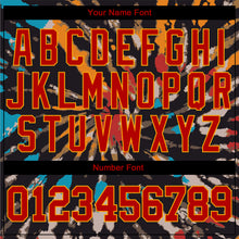 Load image into Gallery viewer, Custom Tie Dye Red-Gold 3D Authentic Baseball Jersey