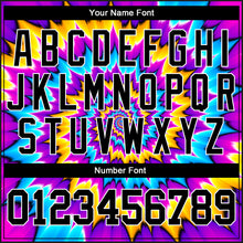 Load image into Gallery viewer, Custom Tie Dye Black-White 3D Authentic Baseball Jersey