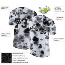 Load image into Gallery viewer, Custom Tie Dye Black-White 3D Steel Performance T-Shirt