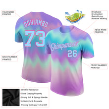 Load image into Gallery viewer, Custom Tie Dye Light Blue-Pink 3D Performance T-Shirt
