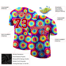 Load image into Gallery viewer, Custom Tie Dye Red-White 3D Performance T-Shirt